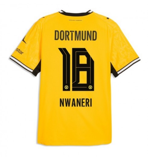 Borussia Dortmund Ethan Nwaneri #18 Hjemmedrakt 2026-27 Korte ermer Borussia Dortmund Ethan Nwaneri #18 Hjemmedrakt 2026-27 Korte ermer